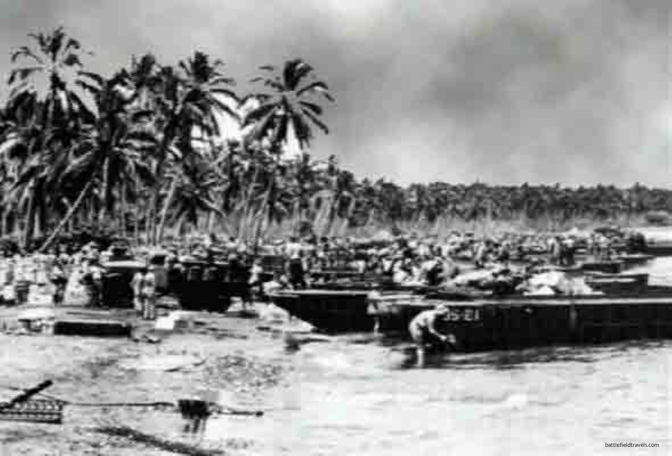Supplies come ashore at Beach Red, Guadalcanal